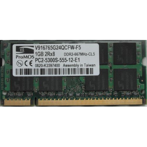 ProMOS 1 Go SO DIMM 200 broches PC2-5300 CL5  (V916765G24QCFW-F5)