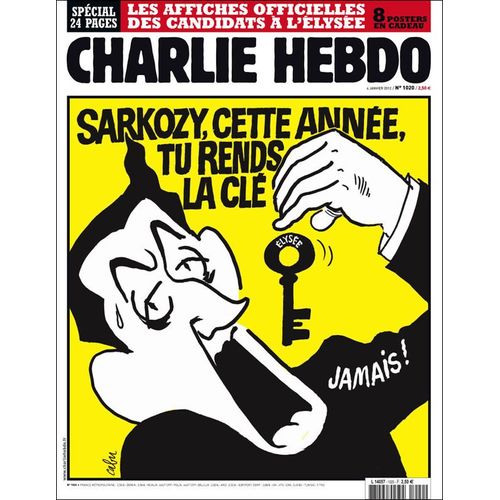 Charlie Hebdo 1020 : Sarkozy, Cette Année Tu Rends La Clé