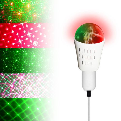 Ampoule À Effet Rouge & Vert - 8 Motifs E27 Galaxia Mode Musical