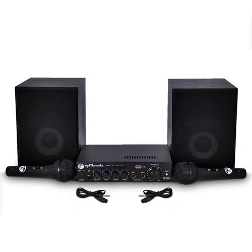 Pack MY 1ST KARAOKE MyDJ 2 enceintes HIFI + 1 ampli + 2 micros