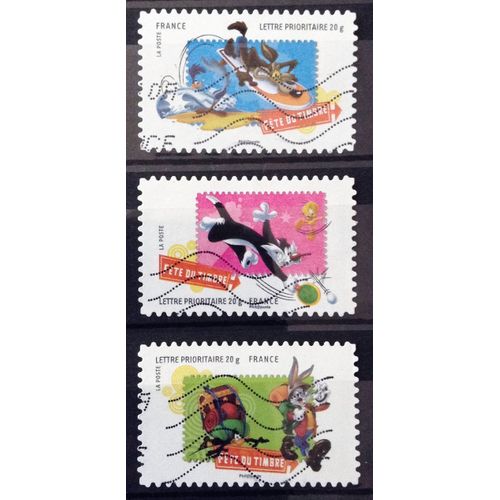 France - Timbres De 2009 Obl - Looney Tunes - Coyote Et Bip-Bip ( N° 268) + Titi Et Grosminet ( N° 269) + Bugs Bunny Et Daffy Duck ( N° 270) - N13784