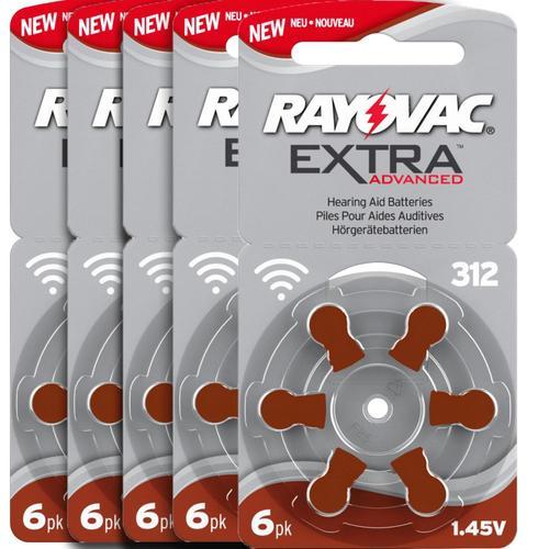 60 piles auditives Rayovac 312 / pile auditive PR41 / pile pour appareil  auditif