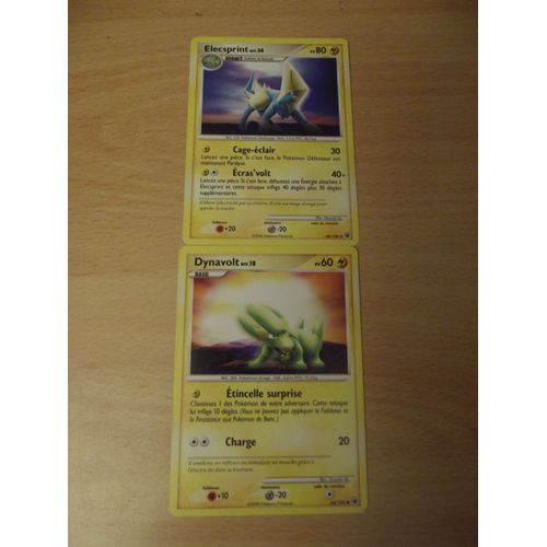 Dynavolt 60pv (64/100) + Elecsprint 80pv (40/100) Pokemon