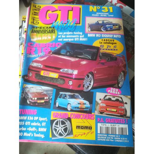 Gti Mag 31 De 1999 Clio,Bmw Dp Sport,Peugeot 205 Cab,Renault 5 Gt Turbo,19 16s Cab,Bmw M3 Cab,Corrado Coupe,
