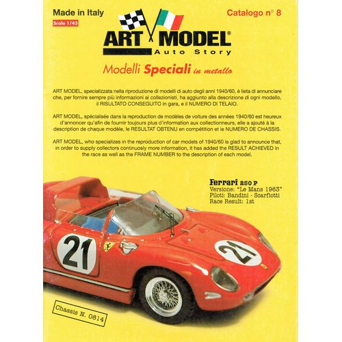 Catalogue Art Model N° 8 Voitures Modèles Réduits Ferrari Gt & Competition : Autos Miniatures 1/43