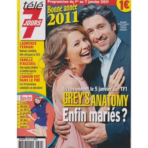 Télé 7 Jours N°2640 Grey's Anatomy Enfin Mariés