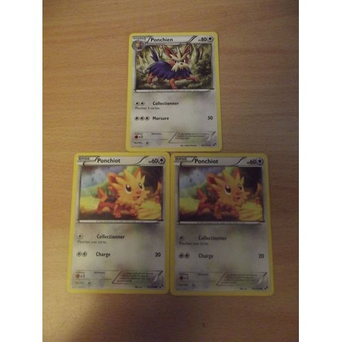 2x Ponchiot 60pv (81/114) + Ponchien 80pv (82/114) Pokemon