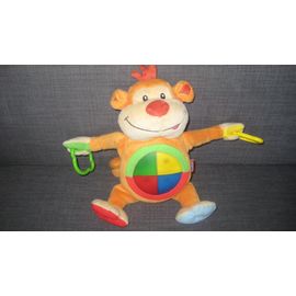 Doudou Jeu D'éveil Singe Avec Anneaux Tinylove 32 Cm