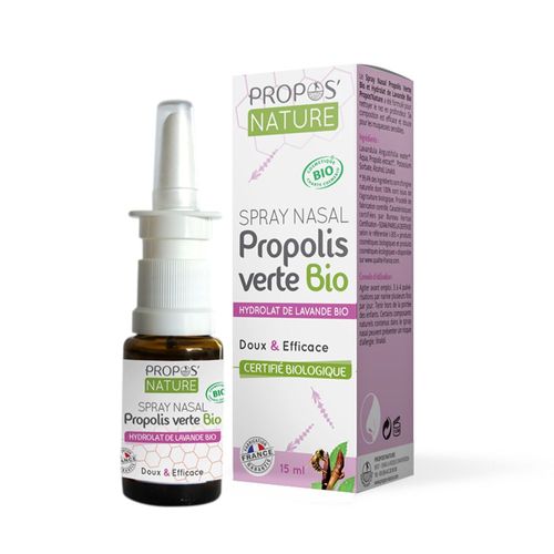 Propos'nature Spray Nasal Propolis Verte Et Hydrolat De Lavande Bio 15ml