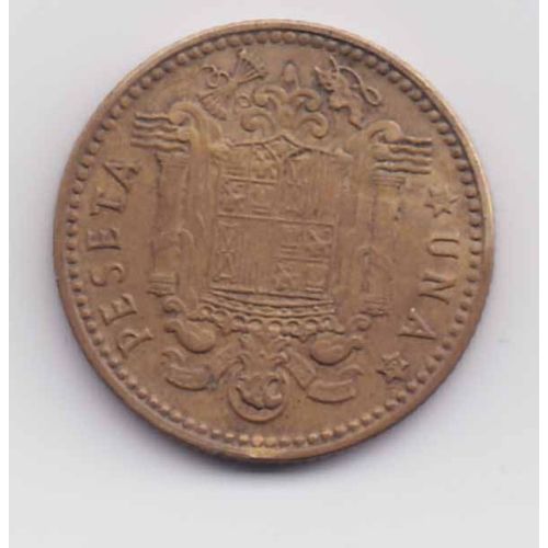 Espagne : Una ( 1 ) Peseta 1963 ; Francisco Franco Caudillo De Espana Por La G. De Dios
