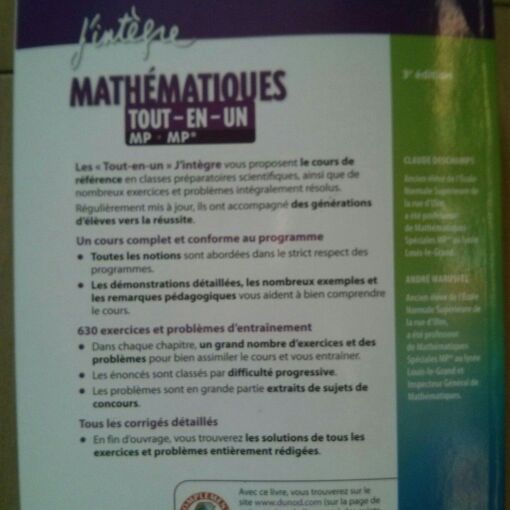 Mathématiques Tout-En-Un Mp - Le Cours De Référence | Rakuten