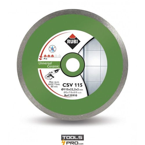 Disque diamant RUBI CSV PRO - coupes sèches - 115 mm