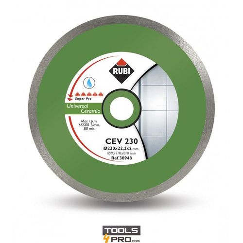 Disque diamant RUBI CEV SUPERPRO - coupes à eau - 180 mm
