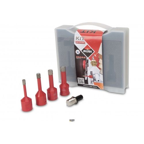 Kit de 4 trépans mini RUBI DRY GRES