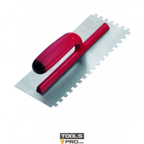 Peigne RUBI acier 28 cm manche plastique ouvert - carrée 3x3 mm
