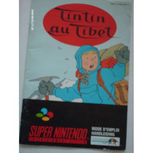 Super Nintendo - Livret Mode D'emploi Pour Tintin Au Tibet