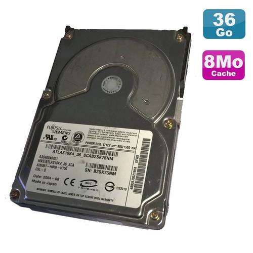 Disque Dur 36.7Go SCSI 80Pin 3.5" Fujitsu A3C40049201 10000RPM 8Mo