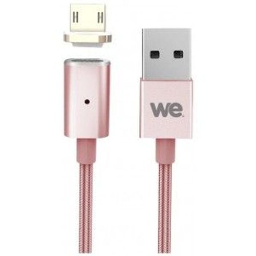 WE - Câble USB - Micro-USB de type B (M) pour USB (M) - 1 m - rose