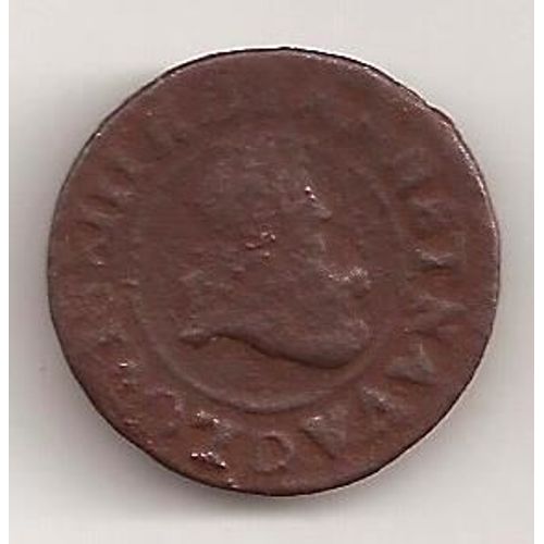 Un Double Tournois 1633 D Louis Xiii Le Juste . Atelier De Lyon