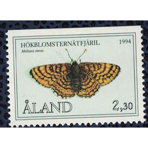 Aland Iles 1994 Neuf Avec Gomme Papillon Melitaea Cinxia Mélitée Du Plantain