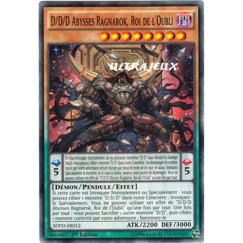 Yu-Gi-Oh! - Sdpd-Fr012 - D/D Abysses Ragnarok, Roi De L'oubli - Commune