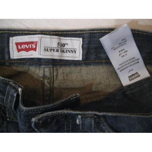 Jean Levi's 510tm Super Skinny Coton 12 Ans Bleu Foncé 