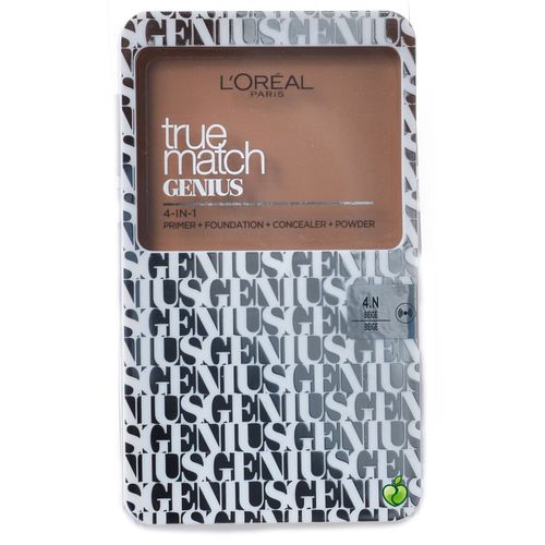 L'oreal Paris True Match Genius 4 In 1 Compact Foundation 7g Sealed 4n Beige 