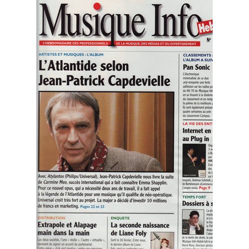 Musique Info Hebdo / 06-04-2001 N°162 : Liane Foly (1p) - Jean Patrick Capdevielle (1,5p)