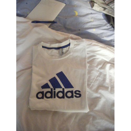 Polo Gymnastique Adidas Plo Macnhe Courte Coton 14 Ans Blanc 