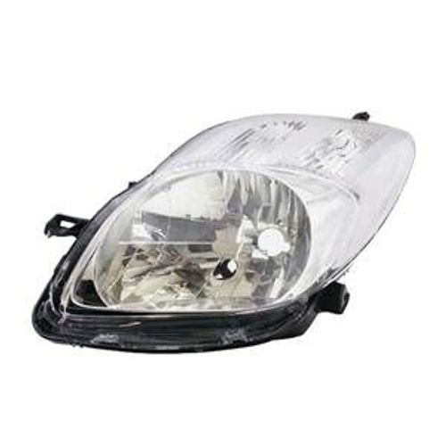 Phare Optique Avant Gauche Pour Toyota Yaris Ii Phase 2, 2009-2011, H4, Électrique, Fond Chromé