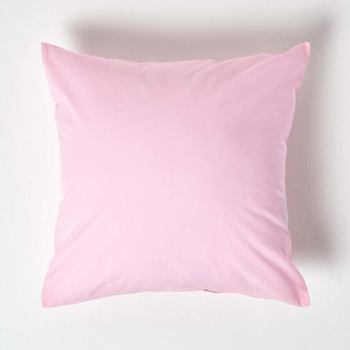 Taie D'oreiller Rose 100% Coton Egyptien 200 Fils 40 X 40 Cm