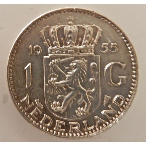 Pays-Bas ( Nederland) = Pièce En Argent De 1 Gulden, Année 1955