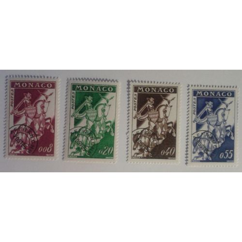 4 Timbres Monaco Pré-Oblitérés 1960 Yvert Et Tellier N°19, 20, 21, 22 Tb Gomme Intacte