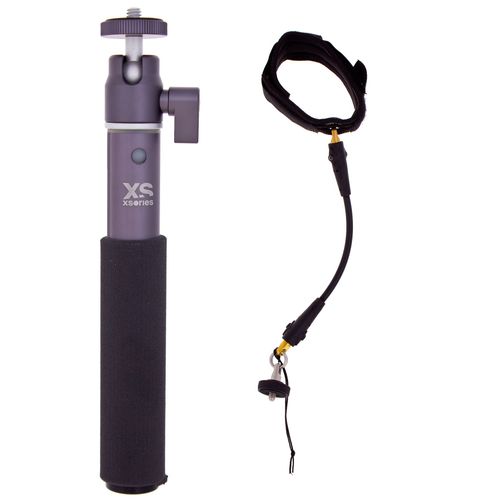 XS COMBO U-SHOT / CORDCAM WRIST  Perche télescopique + leash de sécurité  -  Gris