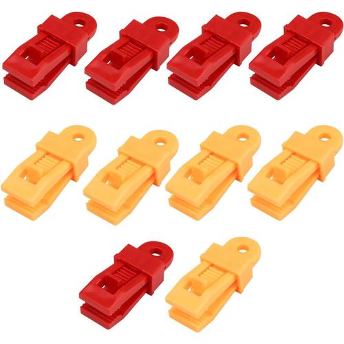 10 Pièces Pince Pour Bache, Attache Bache, Pince Bache Piscine, Tente D'auvent Pince, Kit De Clips De Bâche Robustes Pour Caravane Auvent De Tente