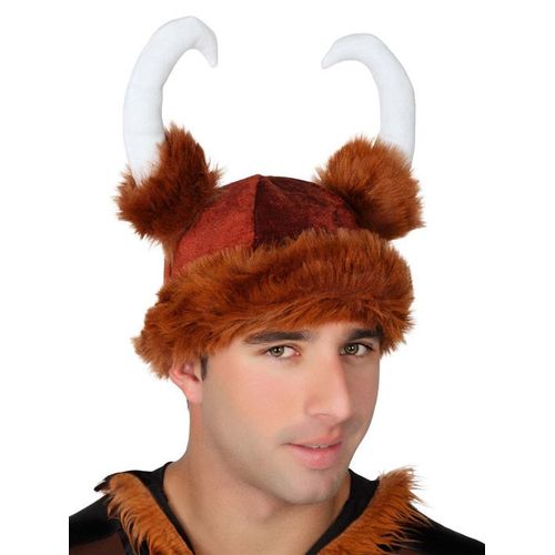Casque Viking Marron Adulte Taille Unique