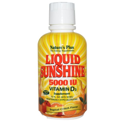 Liquid Sunshine, Supplément De Vitamine D3, Tropical Citrus Flavor - De Nature Plus 