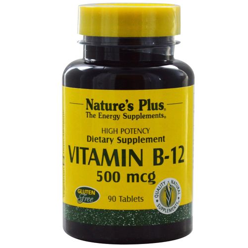 La Vitamine B-12, 500 Mcg, 90 Comprimés - Nature Plus 