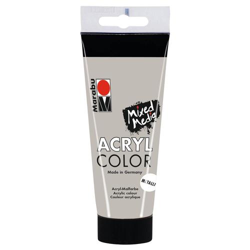 Tube Acrycolor Couleur Argent - Marabu - 100ml