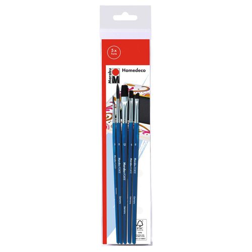 Marabu - Set De Pinceaux Homedeco - X5