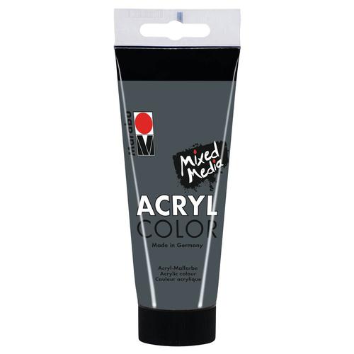 Tube Acrycolor Couleur Gris Foncé - Marabu - 100ml