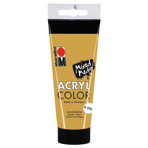 Tube Acrycolor Couleur Or Scint - Marabu - 100ml