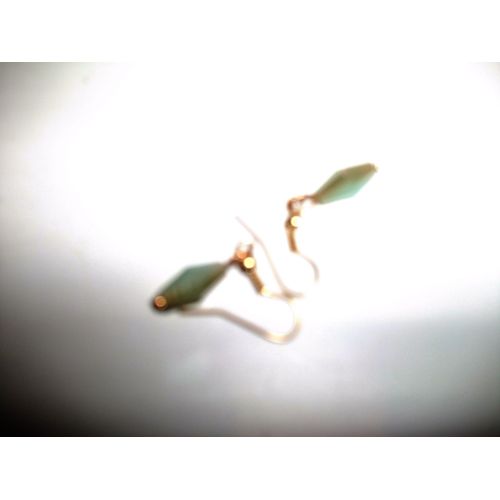 Boucles D'oreilles Perle Vert