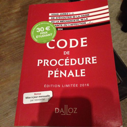 Code De Procédure Pénale 2016