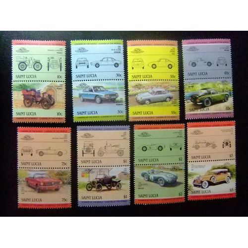 Sainte-Lucia St Lucia 1984 Automobiles Coches Ii Yvert Nº 684 / 699 ** Mnh 