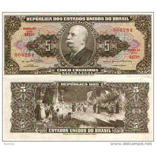 Brésil = Billet Neuf De 5 Cruzeiros, Année 1964, Pick 176d