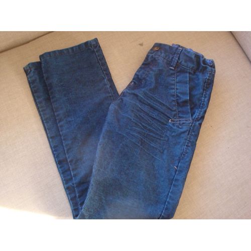 Pantalon Okaïdi Velours 10 Ans Bleu