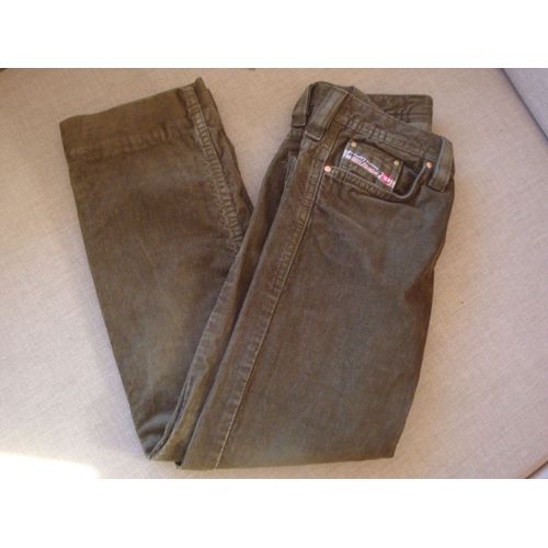 Pantalon Diesel Velours 8 Ans Kaki 