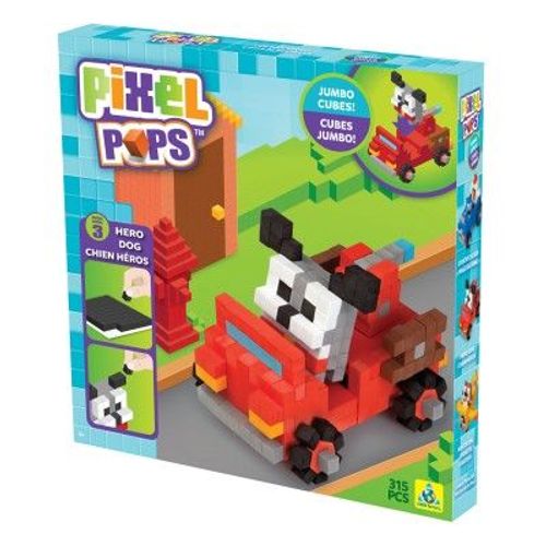 Loisirs Créatifs : Pixel Pops : Coffret Chien Héros Et Base De Jeu