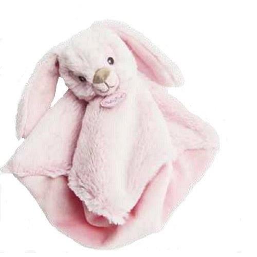 Doudou Babynat Lapin Plat Guimauve Rose 28 Cms Bn0219